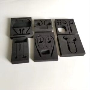 High-density foam inserts with custom cutouts for musical equipment components